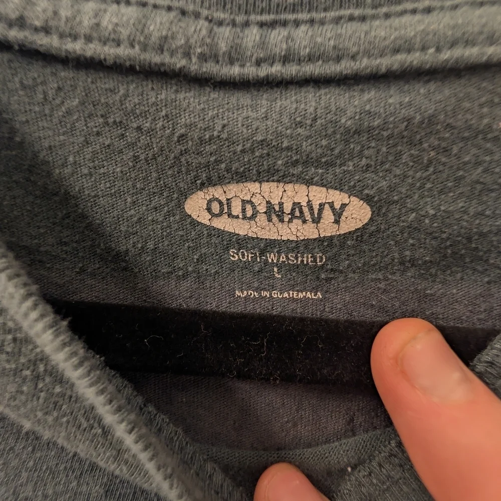 Men's Grey Blue T-Shirt - Picture 2 of 7